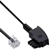 InLine 18602 TAE-F Kabel für DSL Splitter, TAE-F Stecker an Western 6/2 DEC Stecker, 2m