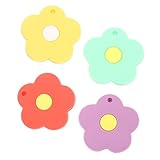 TOYANDONA 4 Stück Teiliges Kawaii Schlüsselanhänger aus Weichem Silikon Blumendesign Schlüsselhüllen für Hausschlüssel Kratzfeste Schlüsselkappen Niedliche Schlüsselbeschützer in Grün