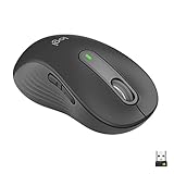 Logitech Signature M650 L Left Kabellose Maus - für große linke Hände, Leise Klicks, Anpassbare Seitentasten, Bluetooth, Kompatibilität mit mehreren Geräten - Graphit