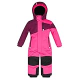 Killtec Kinder Skioverall 38469-437 wasserdicht 10.000 mm Wassersäule - neon pink/orchideee - Größe 116