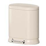 ZXTRYBHD Mülleimer Küche - Badezimmer-Tretmülleimer mit Deckel, Metall-Mülleimer Geruchsdicht mit Herausnehmbarem Papierkorb für Badezimmer, Küche(Large)