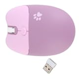 KIMISS Wireless Mouse BT5.1 & 2,4 GHz - Silent Click, Einstellbare DPI, Tragbare Dual -Modus Maus für Büro, Heim, Schule und Café Ideal für und Familien (Purple)