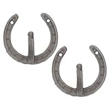 Cabilock 2St Hufeisenhaken Wandhalter Aufbewahrungsorganisator für zu Hause Hutaufhänger Haken zum Aufhängen an der Wand einhängehaken wall hooks Vintage Kleiderhaken Wandhaken aus Metall