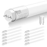 ALUSSO 3CCT LED Röhre 120cm 3000K/4000K/6000K, T8 1800LM 18W(ersetzt 36W) LED Leuchtstoffröhre, G13 Tube Inklusive Starter, 210° Abstrahlwinkel Röhrenlampe, 10-er Pack