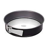 Dr. Oetker Springform Ø 26 cm mit Glasboden Backform mit schnitt- & kratzfestem Glas-Boden, runde Kuchenform mit Antihafteigenschaften, Menge: 1 Stück