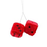 Hängende Würfel Paar Hängende Paar Auto Anhänger mit Punkten Auto Innenraum Ornament Dekoration für Auto Dekoration (Rot)