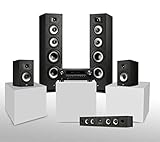 Denon AVR-S970H 5.0 Heimkinosystem mit Polk Monitor XT-Serie Surround Set, 8K AV Receiver mit Dolby Atmos, HEOS Built-in, WLAN, Bluetooth, AirPlay 2, Alexa kompatibel