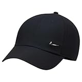 Nike, Dri-Fit Club, Hut Mit Visier, Schwarz/Metallisches Silber, M/L, Unisex Erwachsener