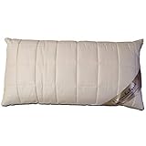 Höhenverstellbares Naturlatex-Flocken Nackenstützkissen in 40x80 cm mit separatem Innen-Kissen und unterstepptem KBA Bezug aus 100% Baumwolle - Made in Germany