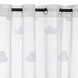 ATMOSPHERA CREATEUR D'INTERIEUR Vorhang für Kinder, Nuage, Weiß, 140 x 240 cm
