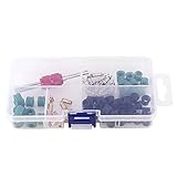 Fafeicy 71pcs Klimaanlagenreparatur -Kit -Ventil -Kern -Werkzeugschrader -Ventil -Schlüssel Dual Style Universal Lade -Lade -Schlauchdichtung mit 10 Ventilen 50 Dichtungen für die