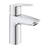 GROHE QUICKFIX Start - Einhand- Waschtischarmatur (wassersparend, S-Size, inkl. 3-in-1 Montagewerkzeug, schnelle Befestigung), chrom, 31137002