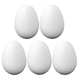 Ideen mit Herz | Styropor-Eier | 5er Pack | 10 cm hoch, Ø ca. 7 cm | Rohlinge zum Basteln