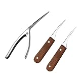 OFFSCH 1 Set Edelstahl Garnelenöffner Garnelenschäler Messer Garnelenschalenreiniger Garnelenschale Meeresfrüchte Schalenschäler Austernschale Garnelen Linie Reiniger Garnelenreiniger