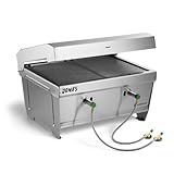 BURNHARD Klappgrill Jones 2-Brenner mit Deckel, 6,4 kW...