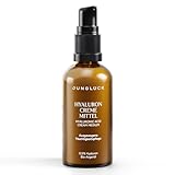 JUNGLÜCK Hyaluron Creme Hochdosiert Gesicht Mittel - Anti Aging Feuchtigkeitscreme mit Hyaluronsäure - Tages- & Nachtcreme mit BIO Aloe Vera und BIO Arganöl - Mindert Trockenheitsfältchen