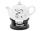 Teekanne Kanne Stövchen Set elegant modern Design Neu (Modell: 8)