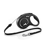 flexi® Classic S Seil 8 m schwarz, Roll-Leine für Hunde...