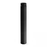 raik Rauchrohr Ofenrohr 150 mm Durchmesser 1000 mm Länge Materialstärke 2 mm legierter Stahl Senotherm-Beschichtung eingebrannt schwarz Made in EU bis 600°C