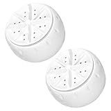 SEWACC 2 Stück Tragbare Kleiner Waschmaschinen mit Turbo Kunststoff USB Netzteil für Wohnmobil und Wohnung Automatische Handwäsche für Empfindliche Unterwäsche