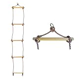 Best Sporting Strickleiter mit 5 Sprossen aus wetterfestem Hartholz, 32 x 160 cm