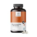 HealthyWorld® Multivitamine & Mineralstoffe - 25 Vitamine & Mineralstoffe - 365 Kapseln - Jahresvorrat - Pflanzenkapseln - Immunsystem - mehr Energie- wertvolle Vitamine A-Z - Für Männer & Frauen