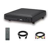 UWYRKSW DVD-Player, Externer USB- und -Kompatibler Anschluss, Unterstützt CD, VCD, DVD, Verwendet zu Hause, auf Reisen, im Wohnmobil, EU-Stecker