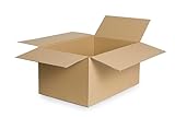 WePack 25 Stück Faltkarton 250x250x150 mm Versandkarton E-commerce Karton 1-Wellig 400G Braun Kartonage Verpackung Postkarton Versandschachtel Paket Päckchen