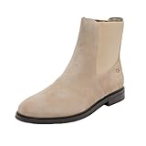Tommy Hilfiger FLAG SUEDE LOW CHELSEA ( Niedrige Stiefel Damen, Beige (Beige), 41 EU