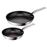 Tefal Pfannenset B817S255 Edelstahl 2-teilig 2 Stück Ø 20 cm Ø 26 cm