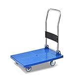 Faltbare Sackkarre Plattformwagen - Faltbarer Trolley mit leisen Rädern, 200 kg Kapazität für Lager und Restaurant