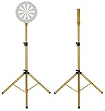 Pronomic DA-45S GD Ständer für Dartscheibe - Dartboard Halterung - Dartständer aus goldfarbenem Stahl - stufenlos höhenverstellbar - Gold