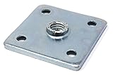 Design61 4er Anschraubplatte Montageplatte 37 x 37 mm für Schrankbeine Sofafüße Möbelfüße mit M8 Gewinde