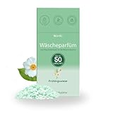 Bionilo Wäscheparfüm Perlen Nachhaltig Vegan Plastikfrei 250g für 50 Waschgänge – Wäscheduft Waschmaschine Zero Waste – alle Textilien – empfindliche Haut – Wäscheperlen (Frühlingswiese)