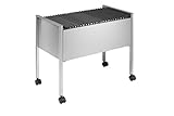 Durable Eco Hängemappenwagen 80 A4, silber, aus kratzfestem Stahl, 655 x 592 x 368 mm, 309523