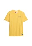 Superdry Herren Outdoors Mountain T-Shirt in lockerer Passform Narzissengelb S