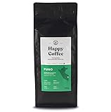 HAPPY COFFEE Bio Espressobohnen 1Kg [PUNO] schokoladig I Frische fair-trade Kaffeebohnen I Peru I Arabica Kaffee ganze Bohnen I Ideal für Vollautomat und Siebträger