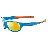 uvex sportstyle 507 - Sonnenbrille für Kinder - verspiegelt - inkl. Kopfband - blue-orange/orange - one size