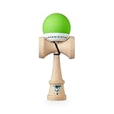 KROM Kendama POP Rubber Lindgrün - aus zertifiziertem Buchenholz - Hohe Holzqualität - Für Anfänger und Profis - Pack : Ersatzschnur + Stickers