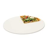 Relaxdays Pizzastein rund, Steinplatte für Pizza &...