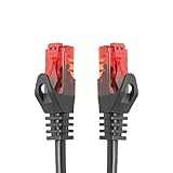 BIGtec 10m LAN Kabel Netzwerkkabel Patchkabel Ethernet 2 x RJ45 Stecker High Speed schwarz kompatibel zu Cat.5 Cat.6 Cat.7 Cat.8 Switch Router Modem Patchpanel Access Point Patchfeld