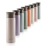 eppikan eppiToGo Edelstahl Thermobecher, Kaffee-to-go Becher, 350 ml, 500 ml Travel Mug, Autobecher, auslaufsicher mit hygienischer 360°-Trinköffnung (Lavender Grey, 500 ml)