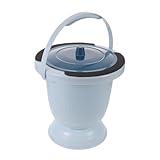 ZUNOXAZ Nachttopf mit Deckel – Toiletteneimer mit Griff und Deckel – Unisex-Bettpfanne, Urinalflasche, Spucknapf für bettlägerige oder ältere Menschen, Notfall-Autotoilette für medizinische