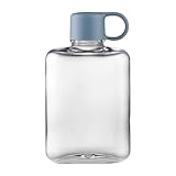 Generisch Schlanke Wasserflasche 8,5 X 15 Cm | Slim Flachkrug Outdoor Trinkflasche Aus Schlagfestem Kunststoff Volumen 360 Ml Spülmaschinenfest Ideal Für Laufrad Büro Oder Camping Umweltfreundlich