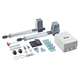 CO-Z Automatischer Flügeltorantrieb Torantrieb Drehtorantrieb Toröffner Doppelflügeltorantrieb Set max. 2,5m oder 300kg pro Flügel mit 2 Fernbedienungen Arm Swing Gate Opener (80W)