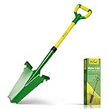 Xforst Spaten mit Wurzelsäge SZ3 – Wurzelspaten & Gärtnerspaten aus Carbonstahl – 114 cm Fiberglasstiel mit ergonomischem Griff & breiter Trittkante – Gartenschaufel für Garten & Außenarbeiten