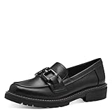 Jana Damen Loafer ohne Absatz Elegant Vegan, Schwarz (Black Nappa), 39 EU