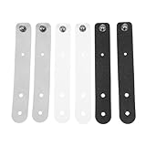 Alipis Leder Kabelbinder 6 Stück Dünne Kompakte Kabel Organizer für USB und Datenleitungen Wiederverwendbare Kabelhalter in Grau Weiß und Schwarz für Reisen Büro und Haushalt