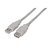 Monkey Ladder USB 2.0 Verlängerungskabel | USB Typ A Stecker auf Buchse | Geschwindigkeit bis zu 480 Mbit/s | Drucker, Maus, Tastatur, USB-Stick, PS-Fernbedienung, externe Scheibe, PC | Beige | 3