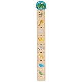 Bieco Holz Messlatte Kinder Zoo Skala 0,65-1,5m | Messlatte Kind Holz | Wand Holz Dekoration | Massband Kinder | Kinder Messlatte Holz | Holz Meter | Messlatte Mädchen & Junge | Messlatte Kind